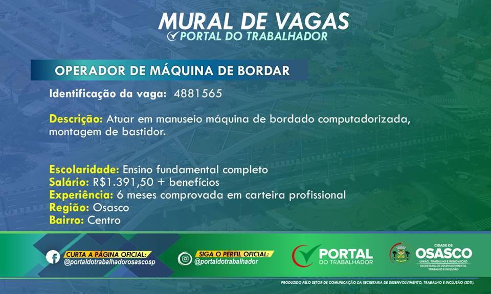 vagas portal do trabalhador
