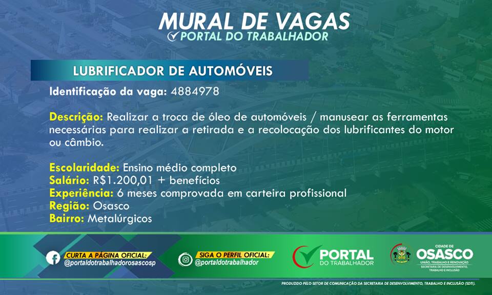 vagas portal do trabalhador