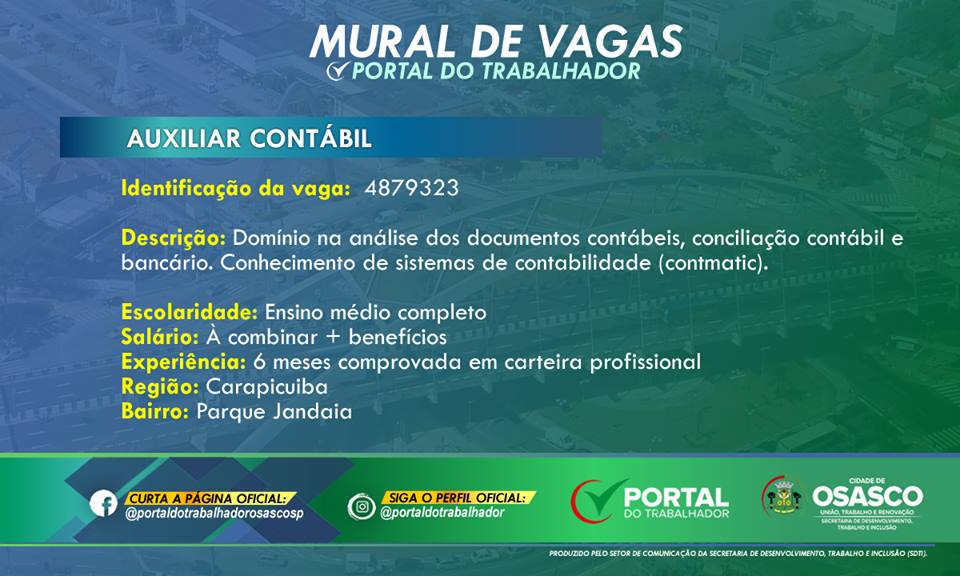 vagas portal do trabalhador