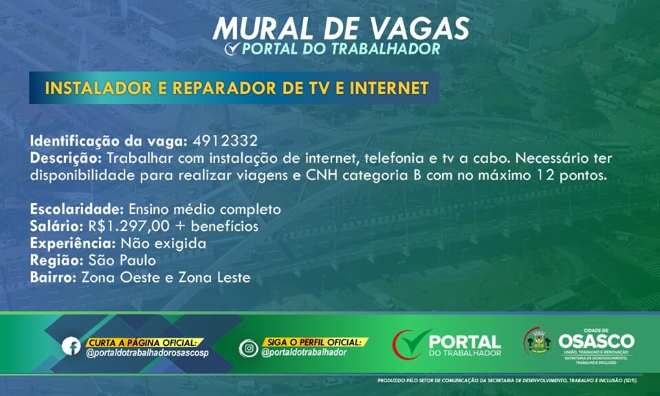 vaga portal do trabalhador