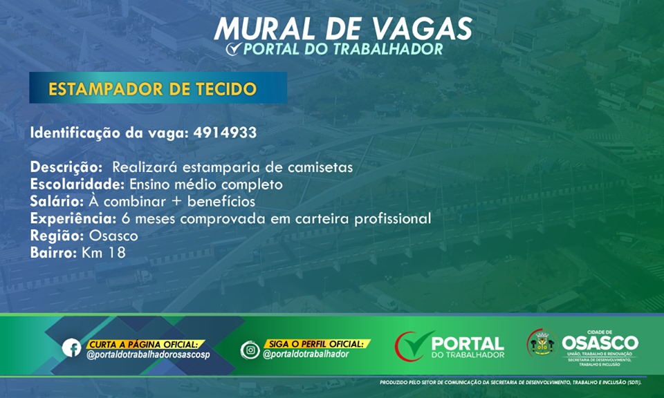 vaga portal do trabalhador