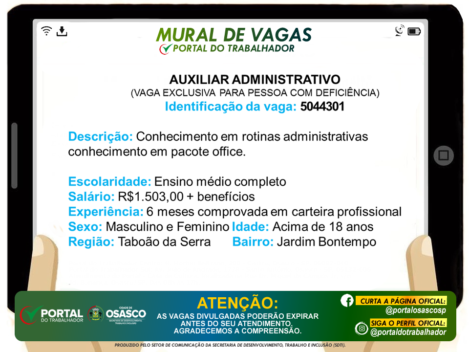 vagas de emprego portal do trabalhador