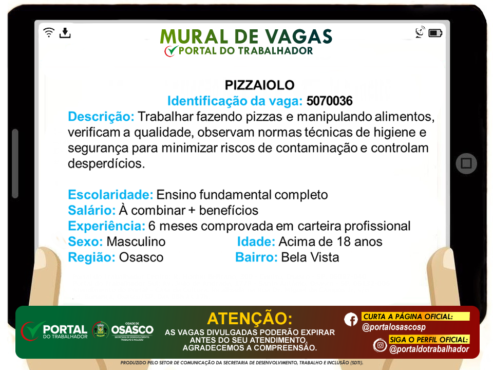 vagas de emprego portal do trabalhador
