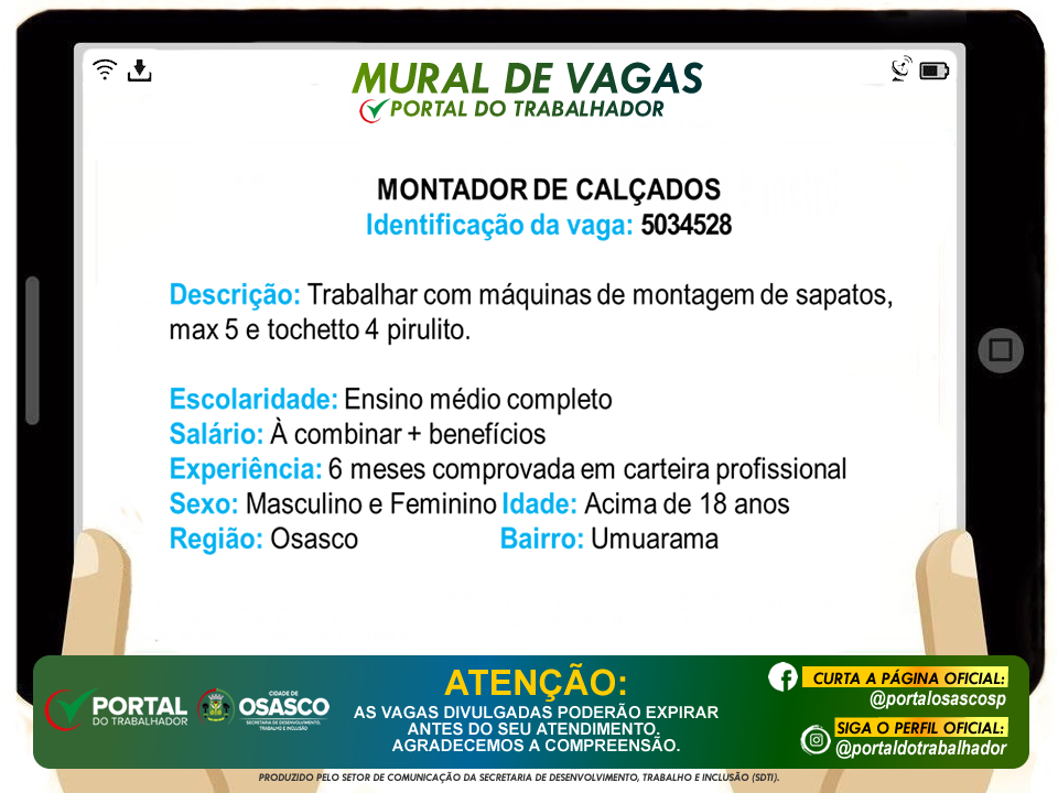 vagas de emprego portal do trabalhador