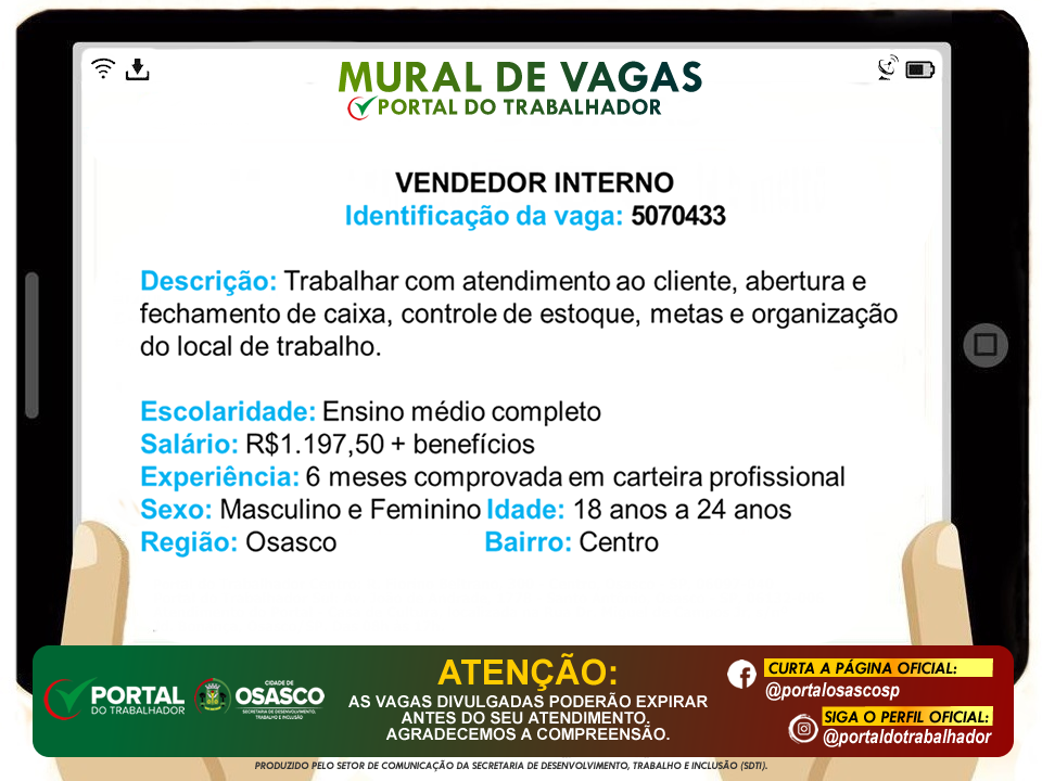 vagas de emprego portal do trabalhador