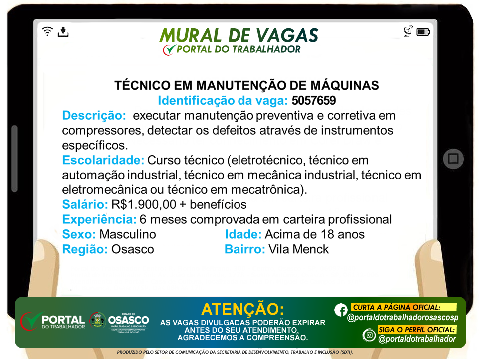 portal do trabalhador vagas de emprego osasco