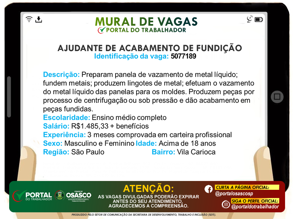 vagas de emprego portal do trabalhador
