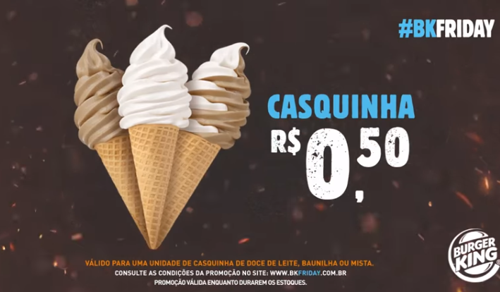 Black Friday no Burger King: como ganhar lanche e sorvete grátis no app