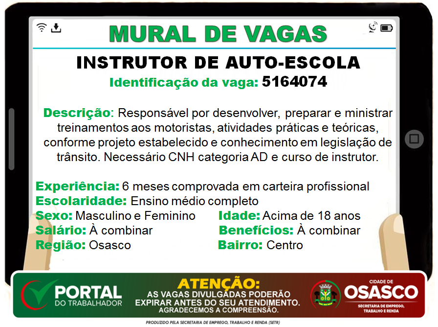 vagas de emprego portal do trabalhador