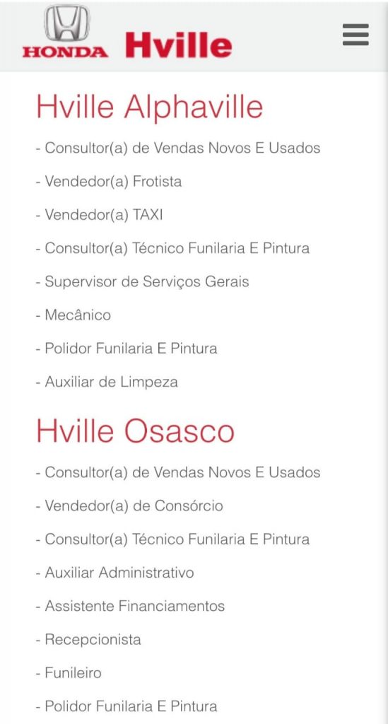 vagas de emprego