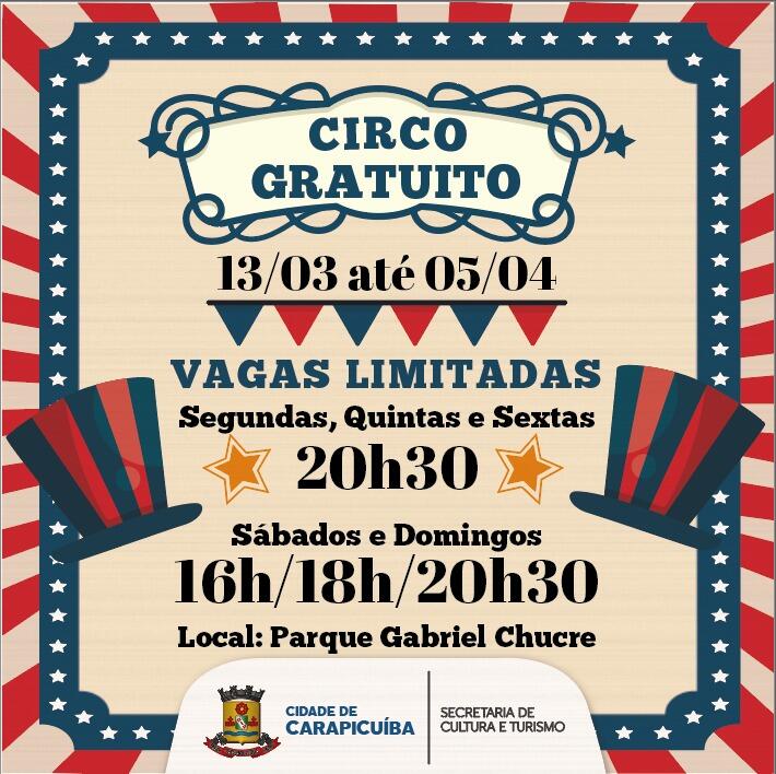 circo gratuito carapicuiba