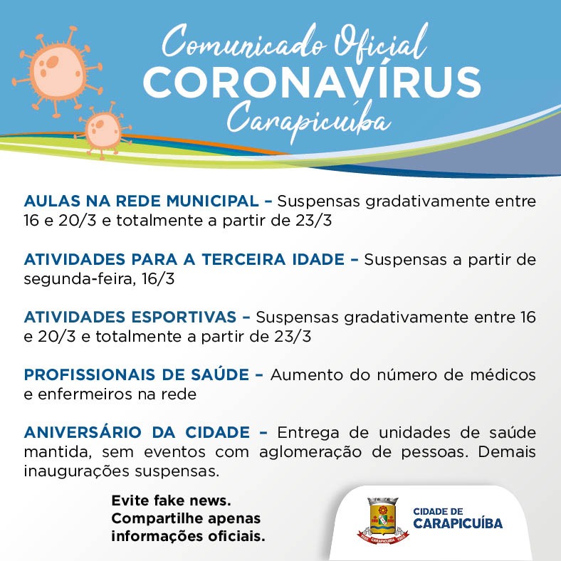 coronavírus carapicuíba