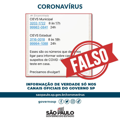 fake teste coronavírus