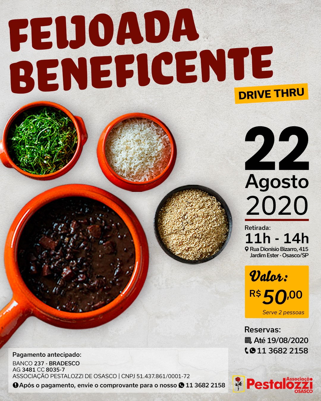 feijoada beneficente pestalozzi osasco