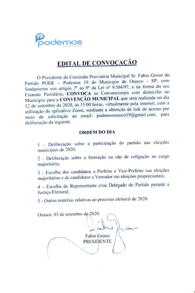 Edital Podemos