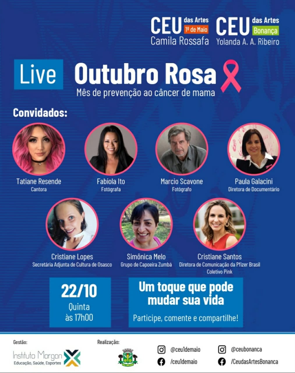 Outubro Rosa live CEU das artes de Osasco