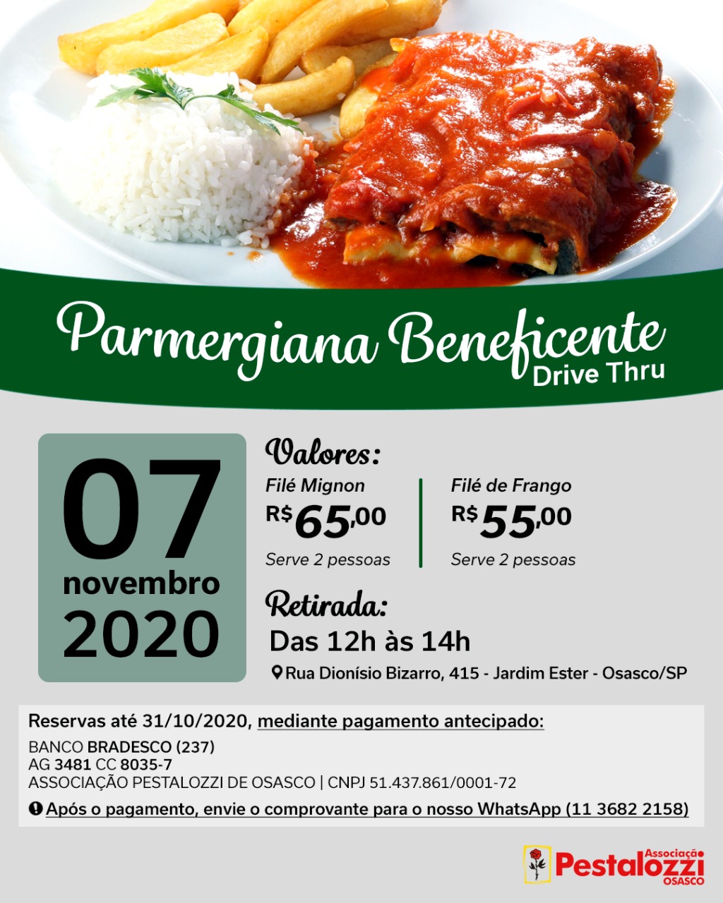 parmegiana beneficente pestalozzi osasco