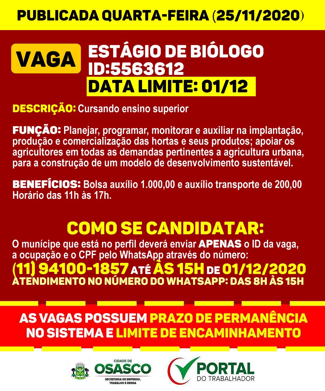 vaga portal do trabalhador osasco