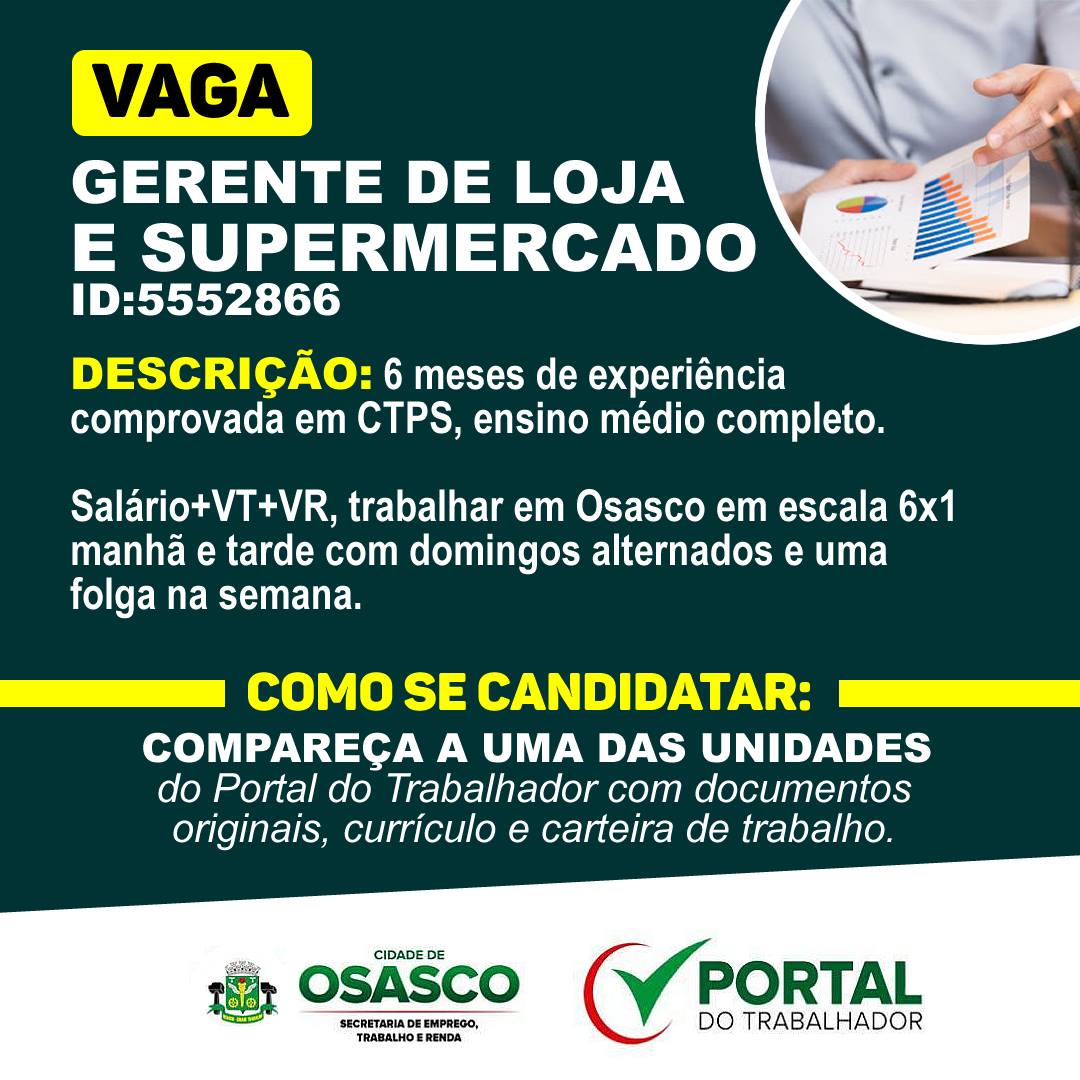 vagas de emprego portal do trabalhador de osasco