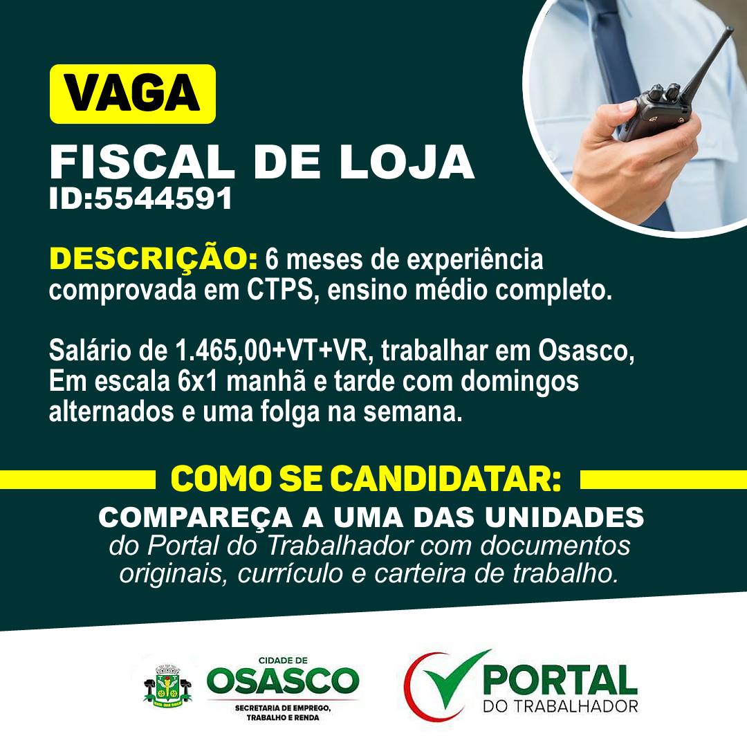 vagas de emprego portal do trabalhador de osasco 