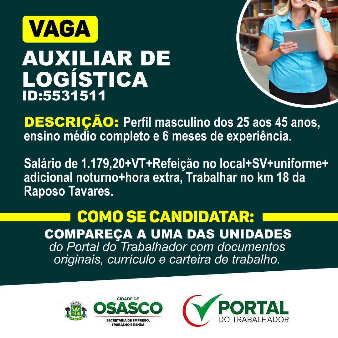 vagas de emprego portal do trabalhador de osasco