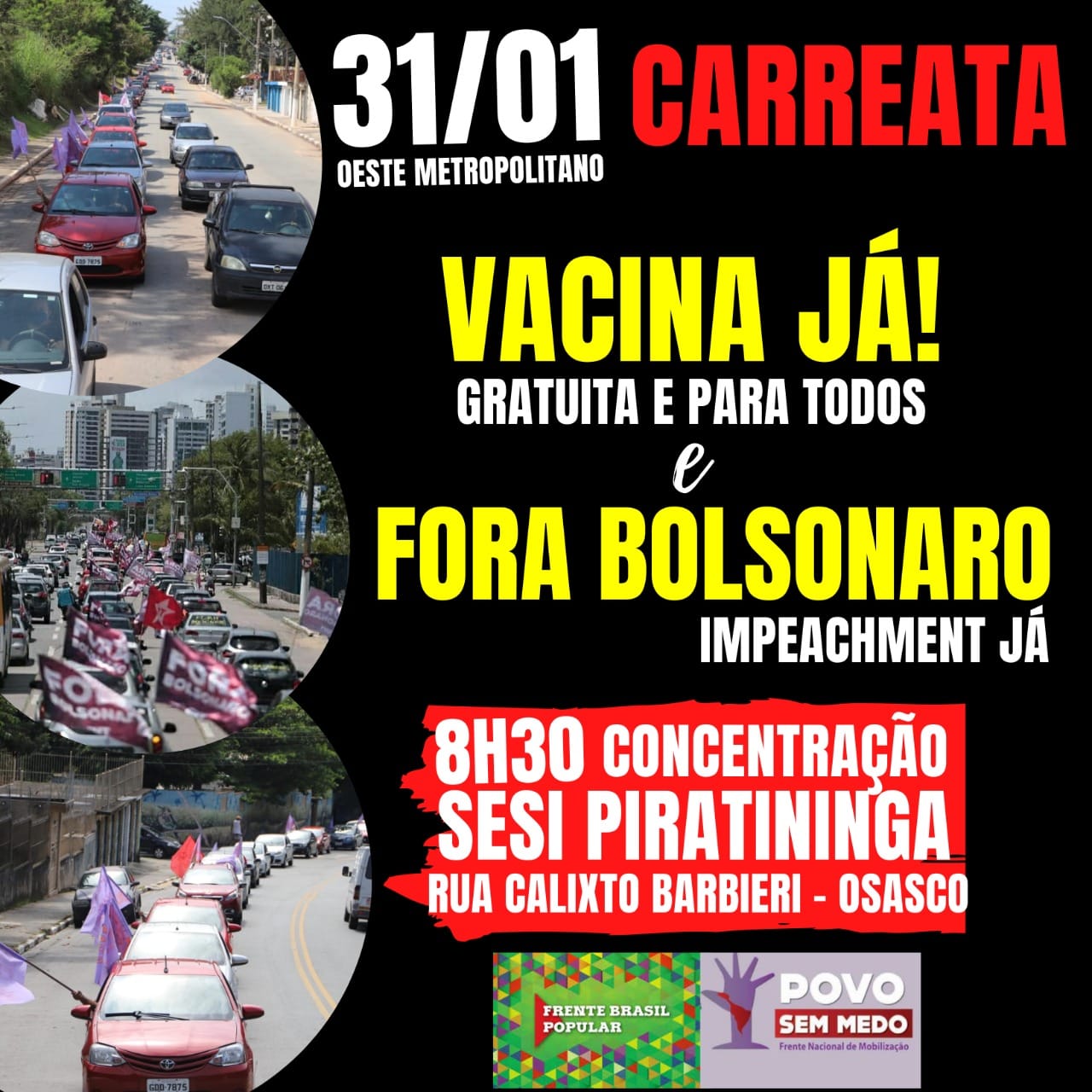 carreata impeachment bolsonaro osasco carapicuíba