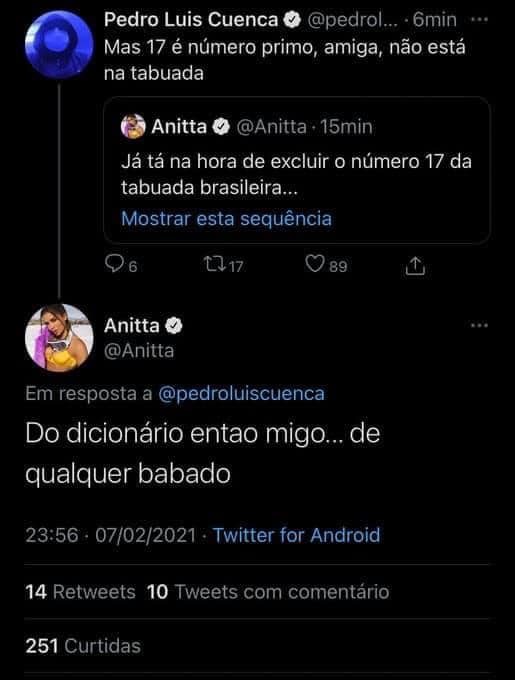 anitta tabuada