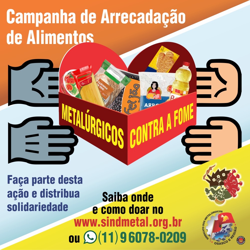 campanha arrecadação de alimentos metalúrgicos de osasco e região