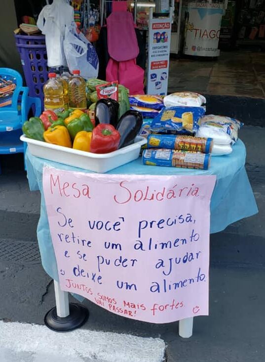 mesa solidaria bazar em osasco