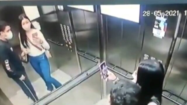 casal do crime tira selfie no elevador em osasco
