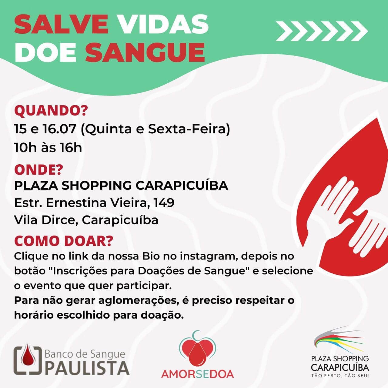 plaza shopping carapicuíba doação de sangue 