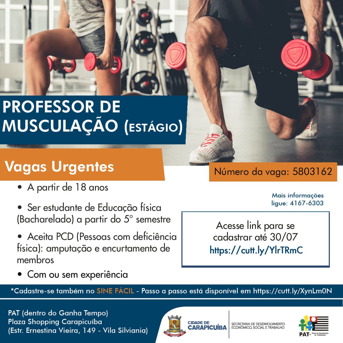 vagas abertas pat carapicuíba