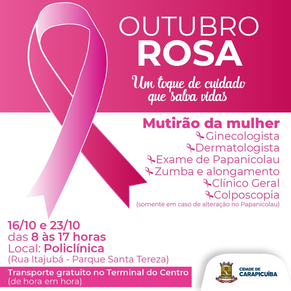 outubro rosa carapicuíba