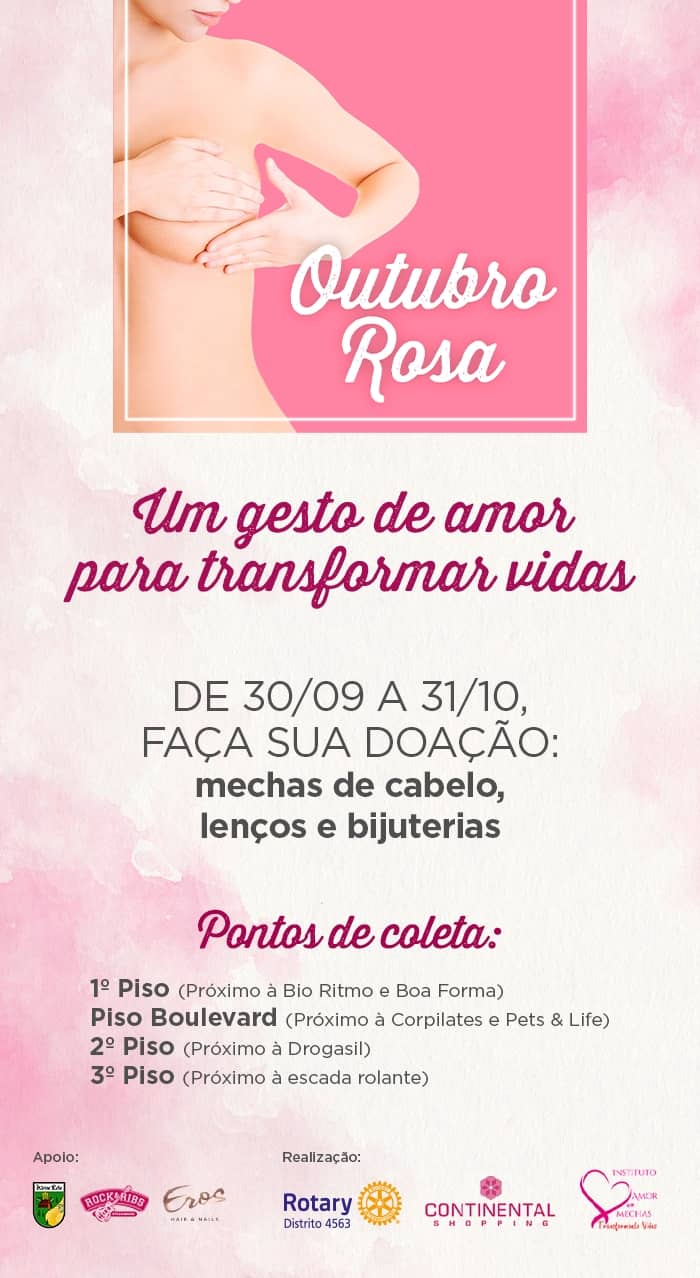 outubro rosa continental shopping 