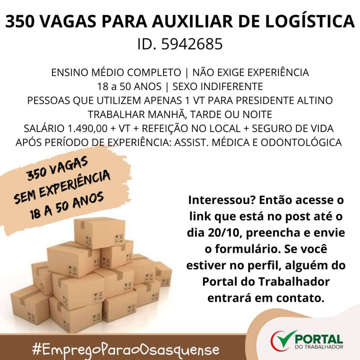 vagas auxiliar de logística osasco 