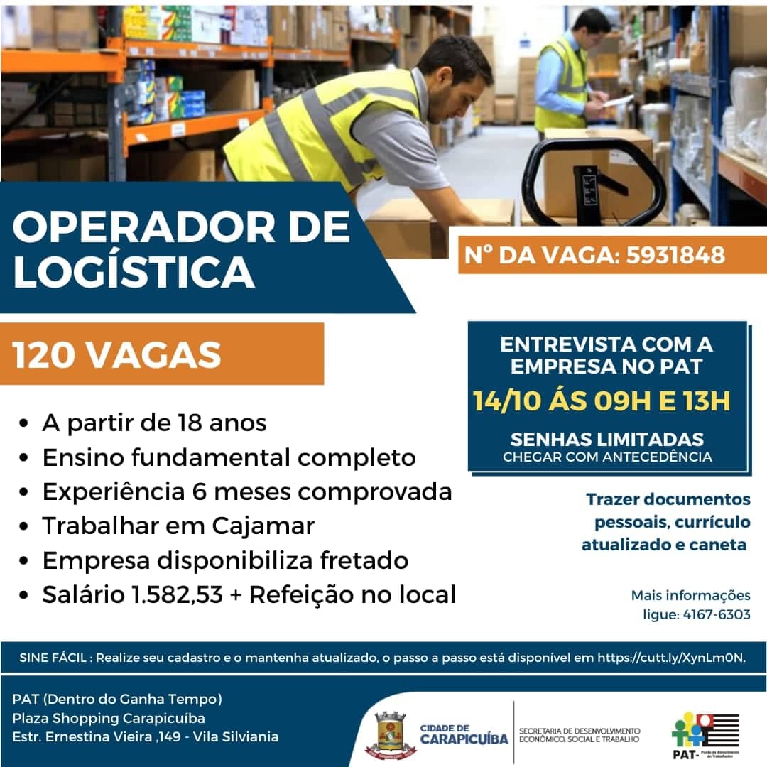 vagas pat carapicuiba