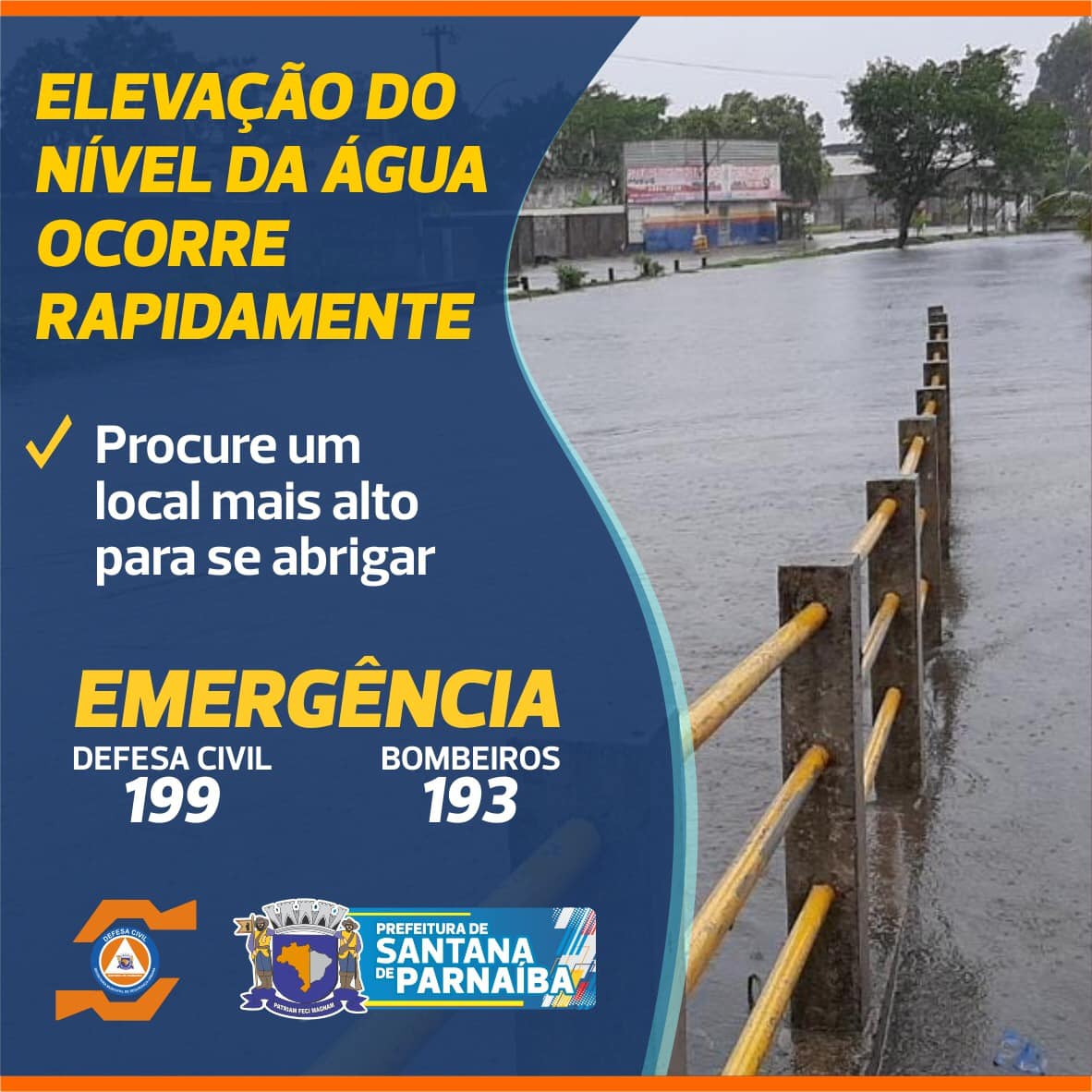 chuva santana de parnaíba alerta defesa civil