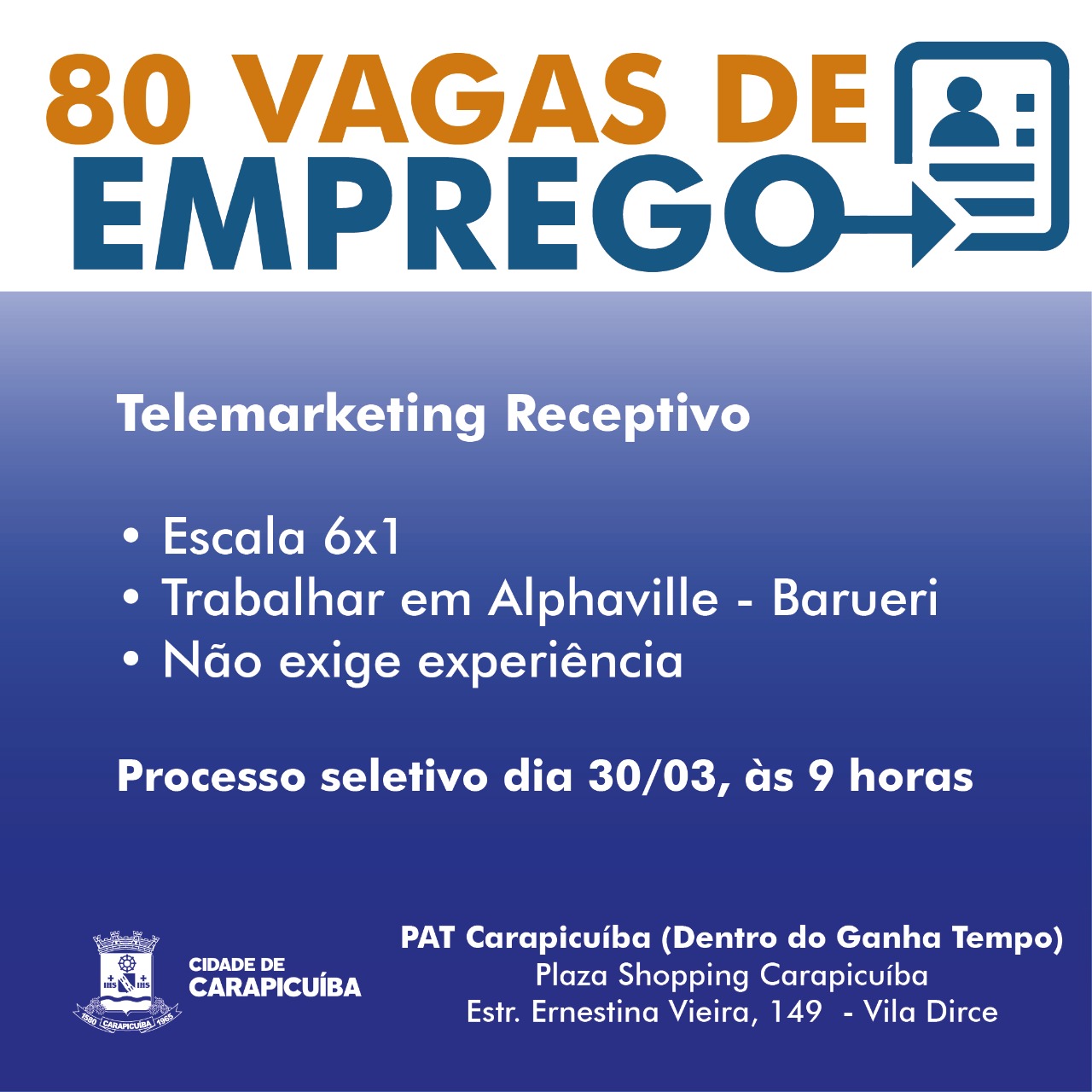 vagas telemarketing