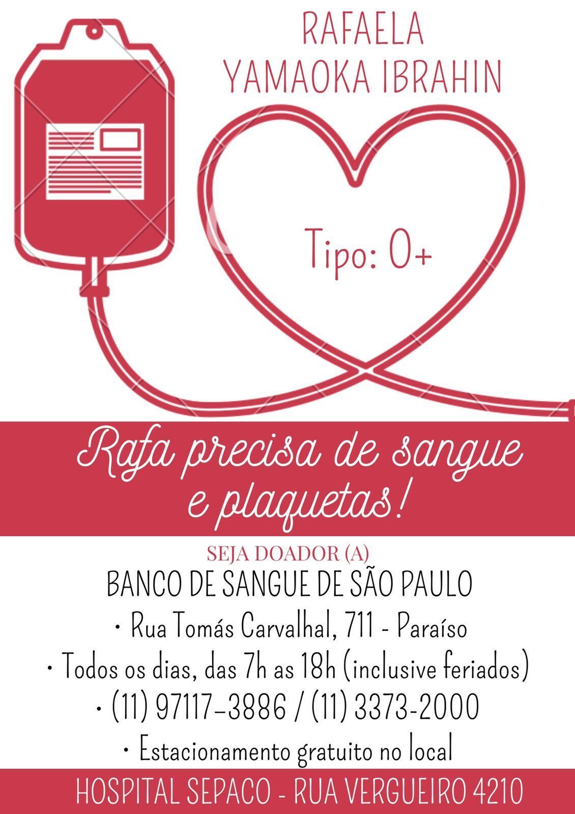 doação de sangue rafaela
