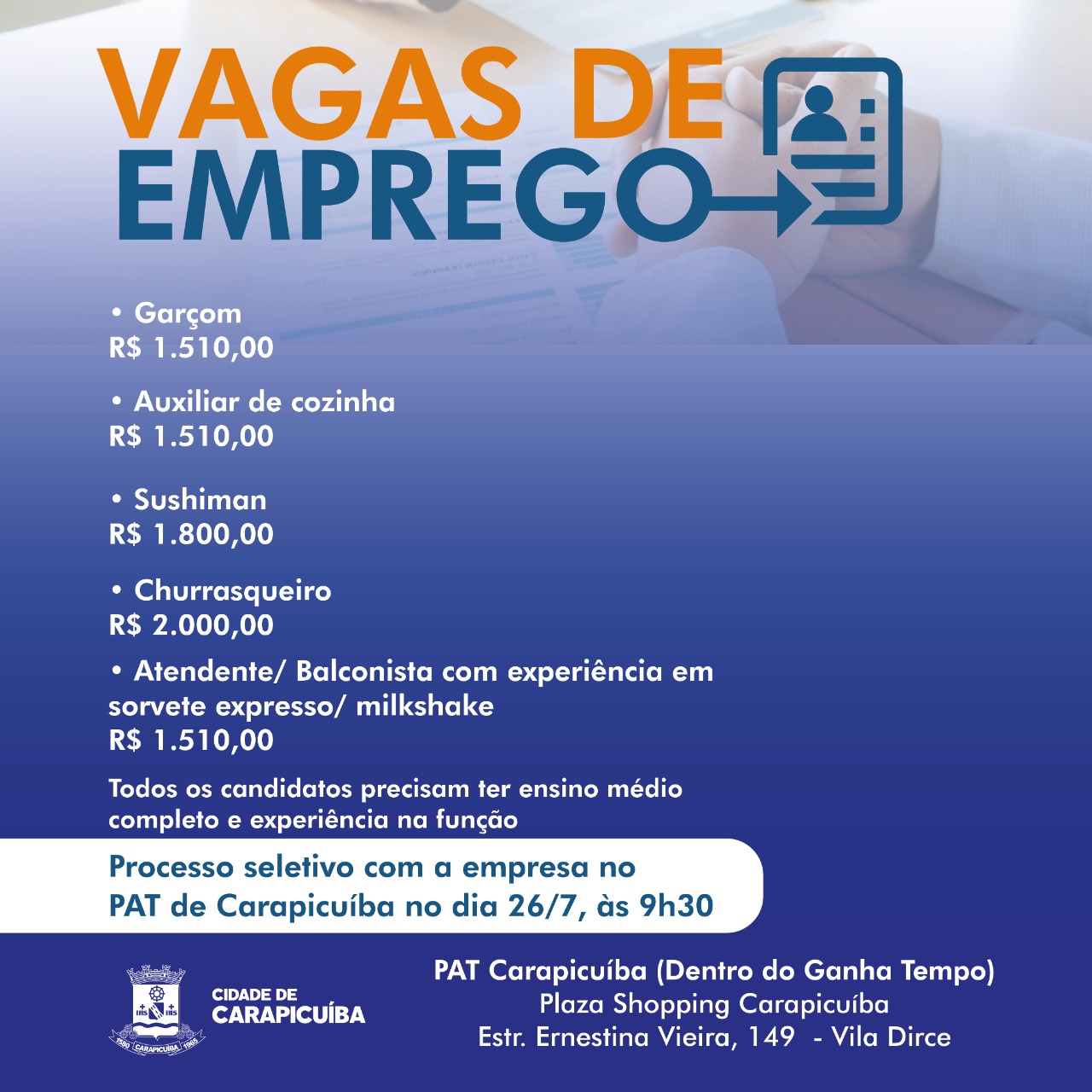 vagas de emprego