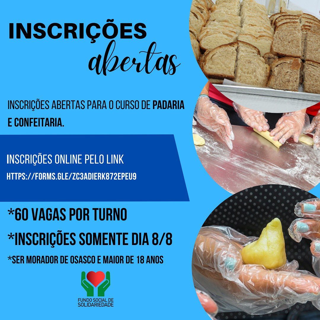 curso padaria e confeitaria osasco