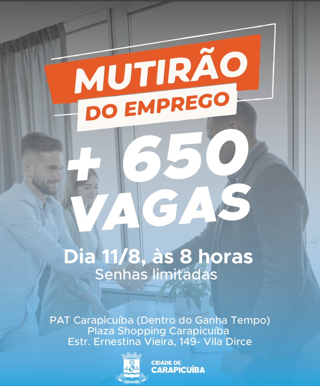 mutirão vagas de emprego carapicuíba