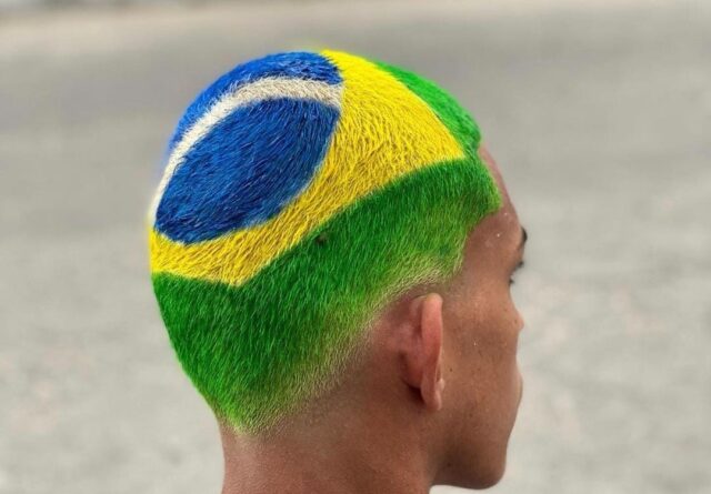 bandeira do brasil penteado