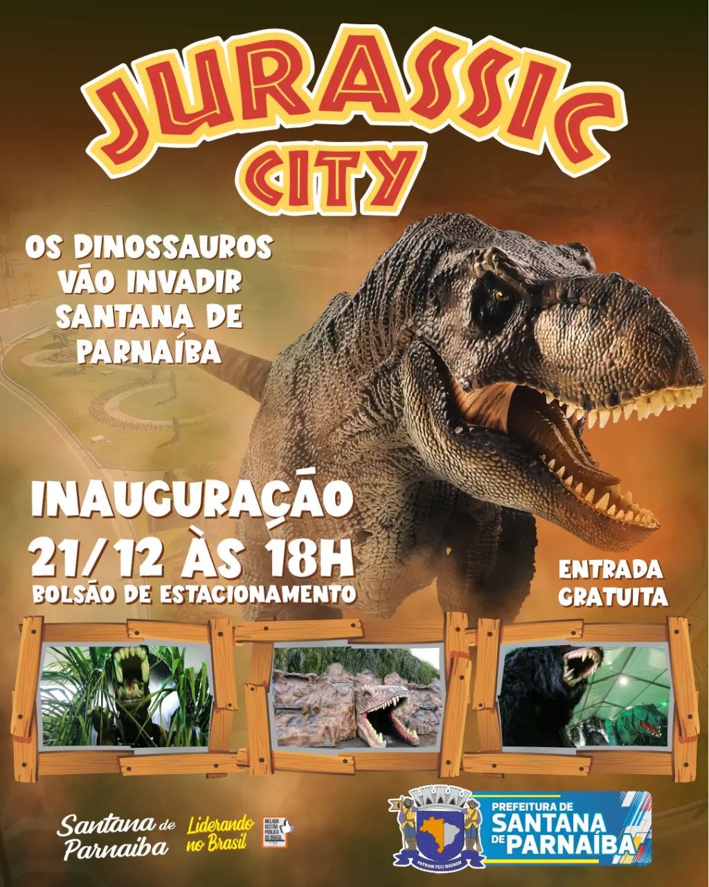 Jurassic City”: parque dos dinossauros é atração gratuita em Santana de  Parnaíba