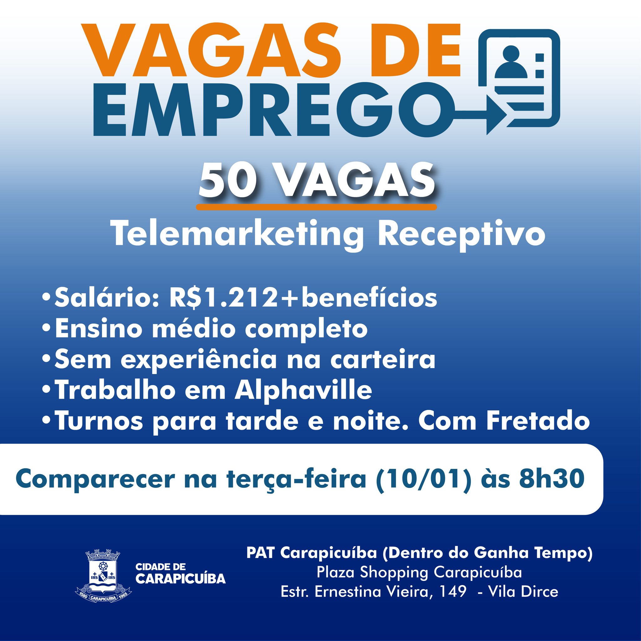 vagas telemarketing carapicuíba