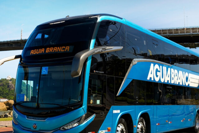 viação aguia branca ônibus