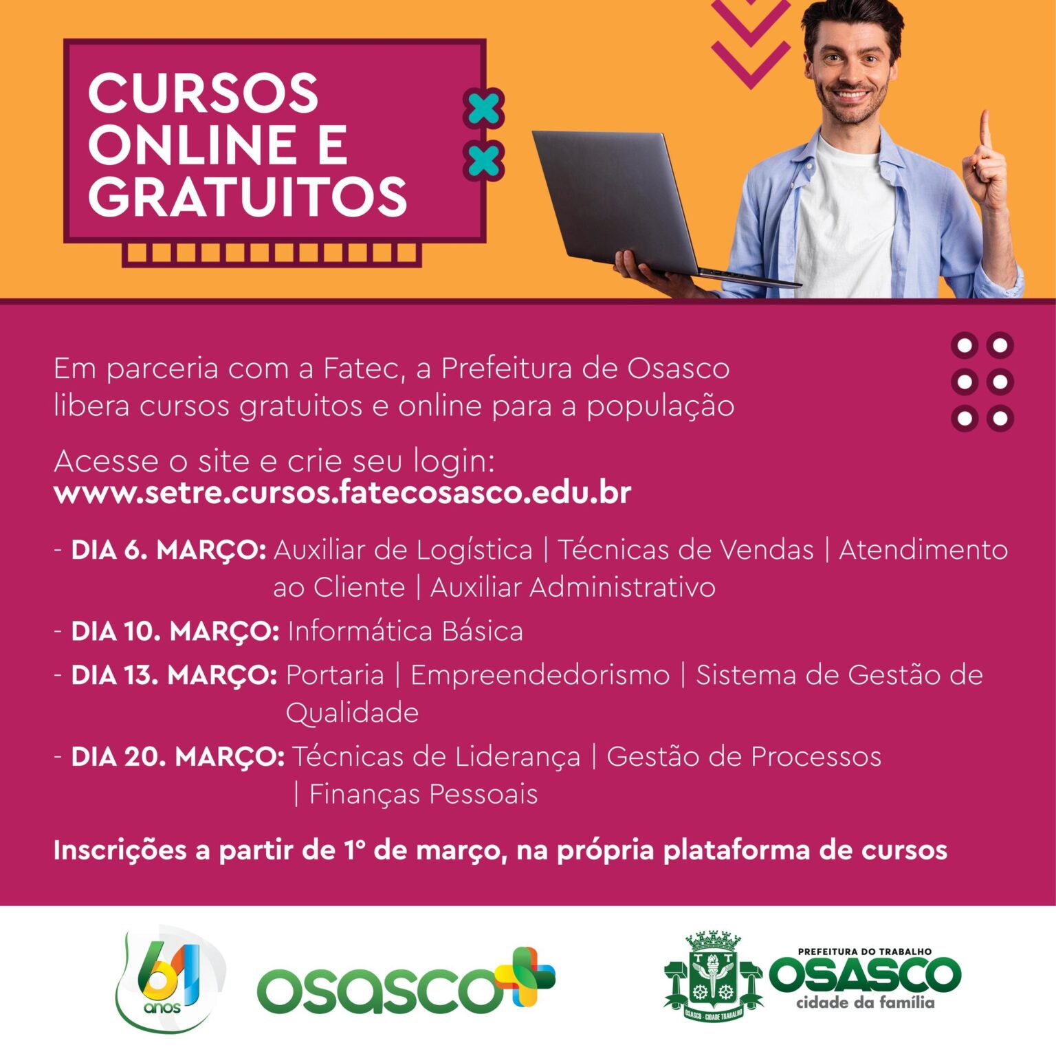 Fatec Osasco e Prefeitura oferecem 11 cursos gratuitos de qualificação ...