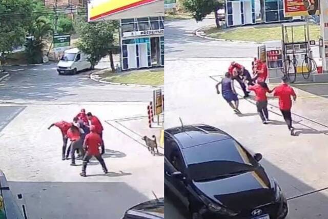 bandido leva surra de frentista assalto posto cotia (1) bandido leva surra de frentista assalto posto cotia